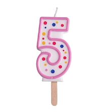 Picture of AGE 5 PINK NUMERAL CANDLE